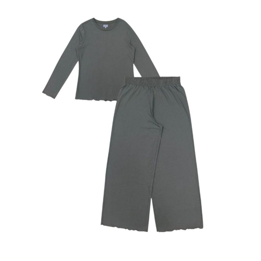 Linea Womens/Ladies Cotton Lightweight Pajama Set / Green